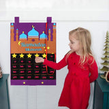 Eid Mubarak Countdown Calendar Felt Eid Mubarak Advent Calendar Ramadan Party Decoration