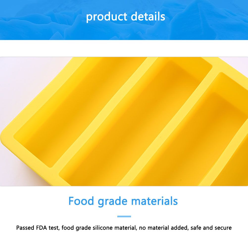 Rectangular Ice Mould Silicone Ice Cube Trays Kitchen Ice Cube Mold