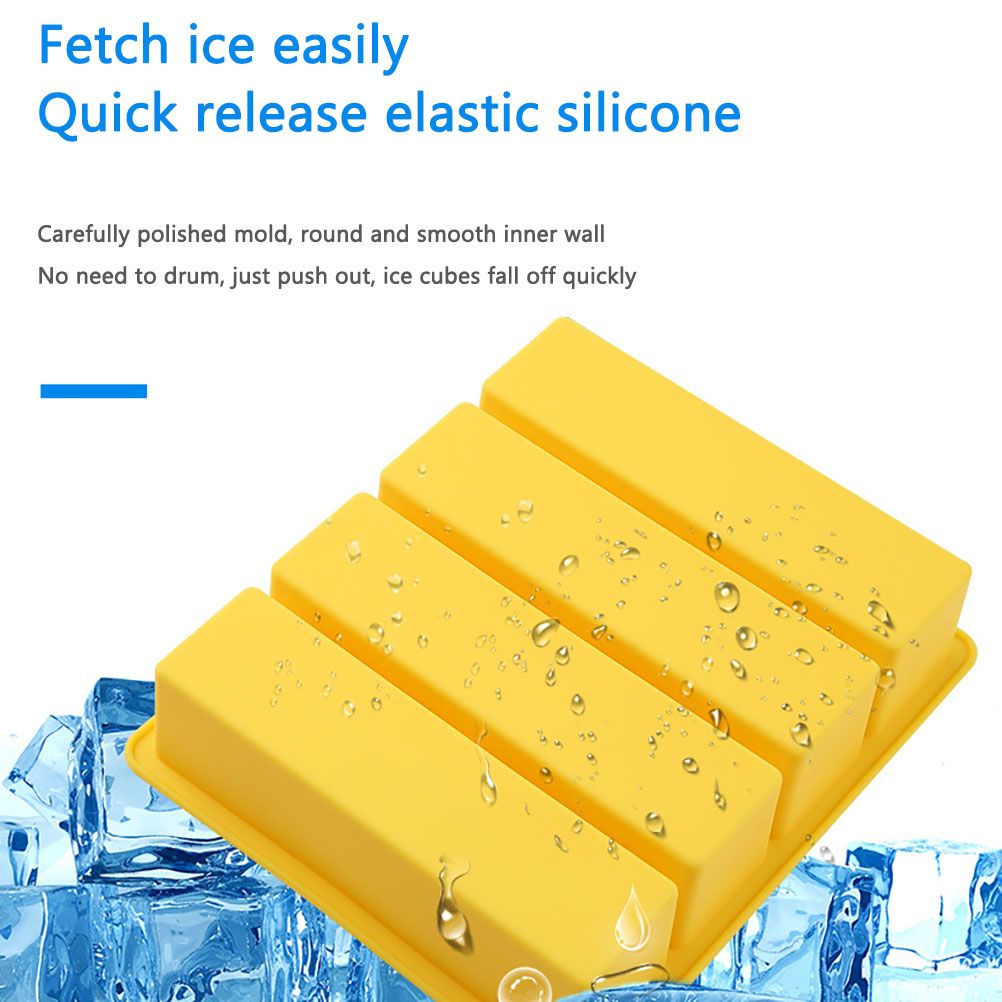 Rectangular Ice Mould Silicone Ice Cube Trays Kitchen Ice Cube Mold