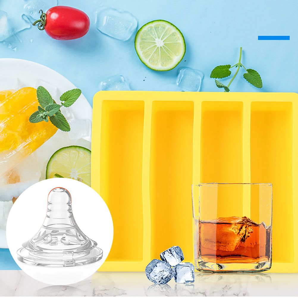 Rectangular Ice Mould Silicone Ice Cube Trays Kitchen Ice Cube Mold