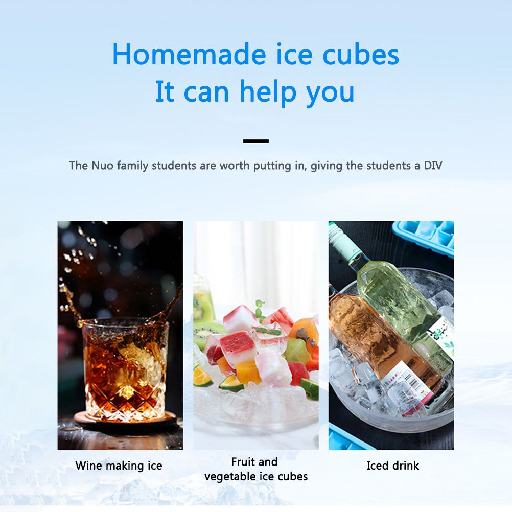 Rectangular Ice Mould Silicone Ice Cube Trays Kitchen Ice Cube Mold