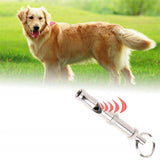 Portable Pet Dog Whistle Keychain Two Tone Ultrasonic Flute Stop Barking Sound Repeller Dog Training Whistle