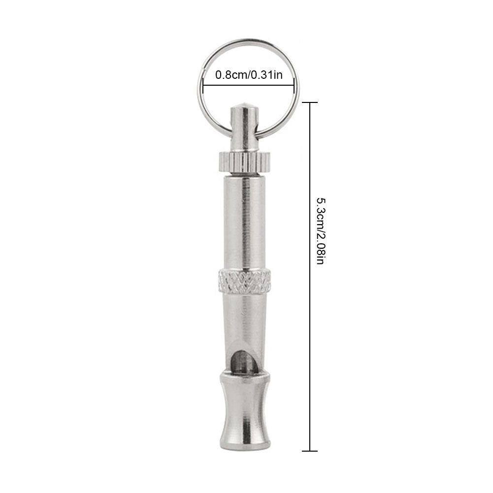 Portable Pet Dog Whistle Keychain Two Tone Ultrasonic Flute Stop Barking Sound Repeller Dog Training Whistle