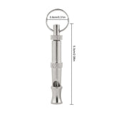 Portable Pet Dog Whistle Keychain Two Tone Ultrasonic Flute Stop Barking Sound Repeller Dog Training Whistle