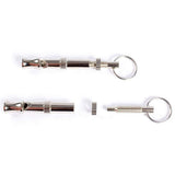 Portable Pet Dog Whistle Keychain Two Tone Ultrasonic Flute Stop Barking Sound Repeller Dog Training Whistle