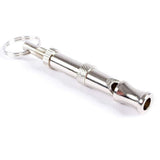 Portable Pet Dog Whistle Keychain Two Tone Ultrasonic Flute Stop Barking Sound Repeller Dog Training Whistle