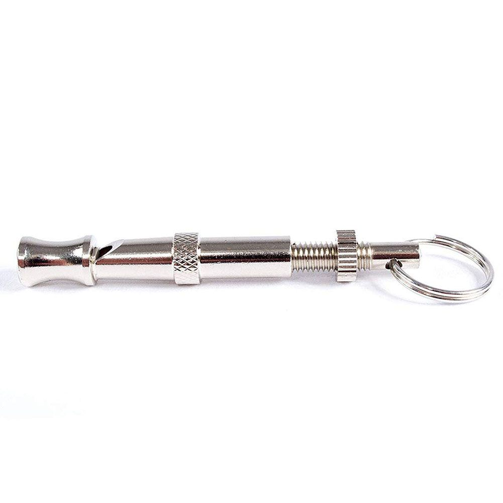 Portable Pet Dog Whistle Keychain Two Tone Ultrasonic Flute Stop Barking Sound Repeller Dog Training Whistle