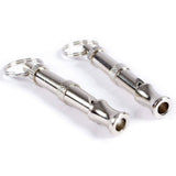 Portable Pet Dog Whistle Keychain Two Tone Ultrasonic Flute Stop Barking Sound Repeller Dog Training Whistle - Rear View