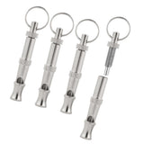 Portable Pet Dog Whistle Keychain Two Tone Ultrasonic Flute Stop Barking Sound Repeller Dog Training Whistle