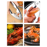 Lobster Tongs Seafood Clamp Tools Crab Claws Shrimp Clips Nuts Walnut Clamps Seafood Tongs Gadgets - Top-Down View