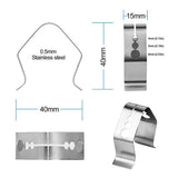 4Pcs Meat Thermometer Probe Clip 3 Holes Grill Clips Barbecue Thermometer Holders - Rear View