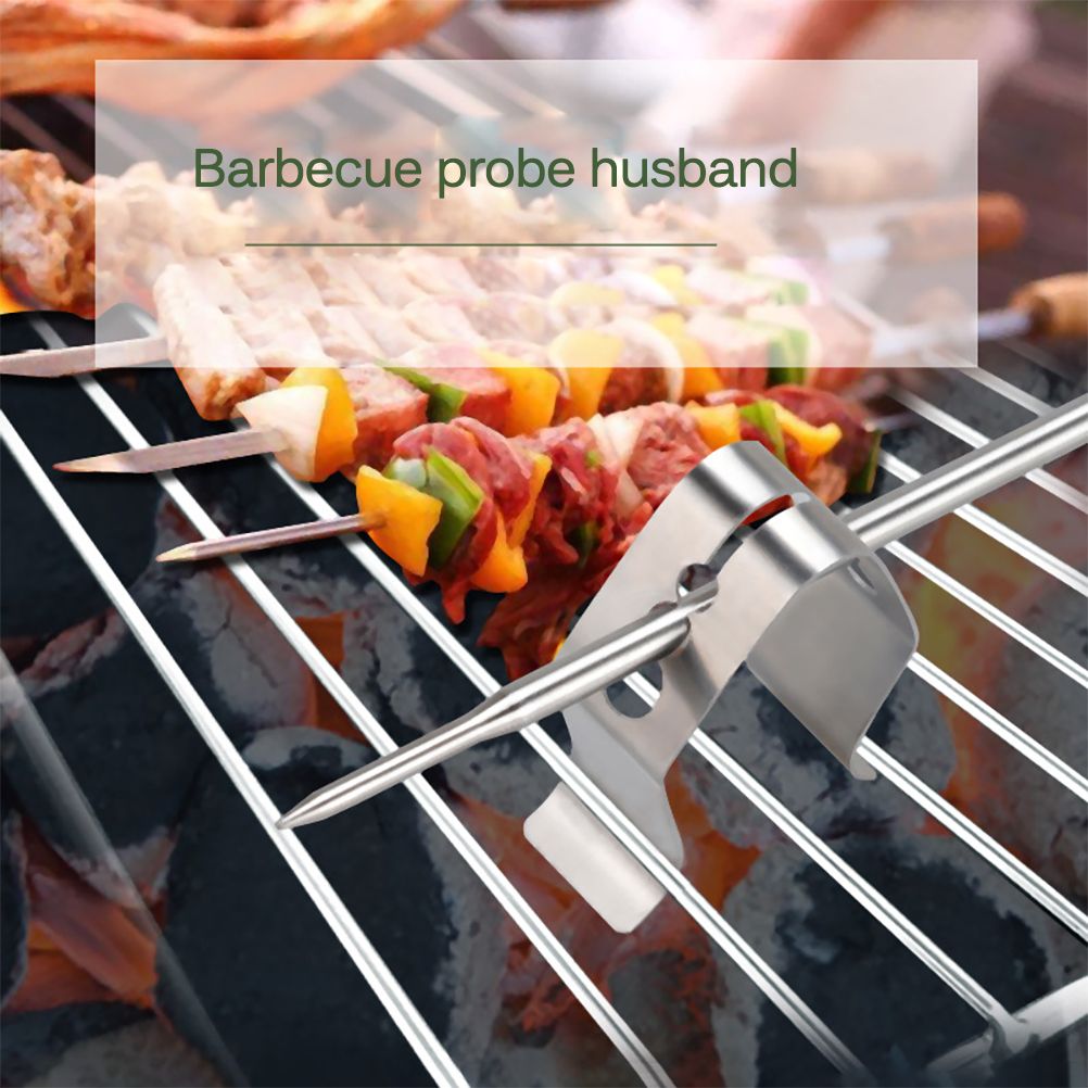 4Pcs Meat Thermometer Probe Clip 3 Holes Grill Clips Barbecue Thermometer Holders