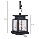 Solar Lantern Lights Outdoor LED Solar Table Lamp Hanging Lantern with Clip for Garden Patio Landscape Decoration