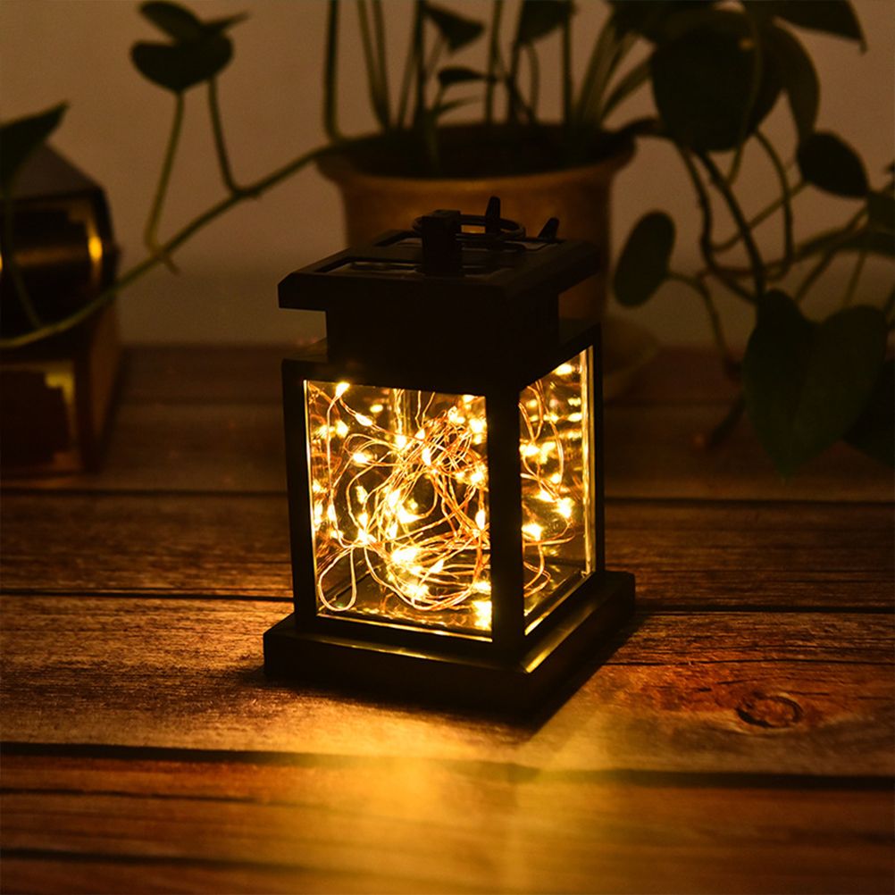Solar Lantern Lights Outdoor LED Solar Table Lamp Hanging Lantern with Clip for Garden Patio Landscape Decoration