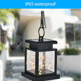 Solar Lantern Lights Outdoor LED Solar Table Lamp Hanging Lantern with Clip for Garden Patio Landscape Decoration - Close-Up Angle