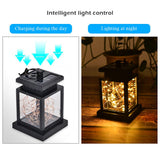 Solar Lantern Lights Outdoor LED Solar Table Lamp Hanging Lantern with Clip for Garden Patio Landscape Decoration