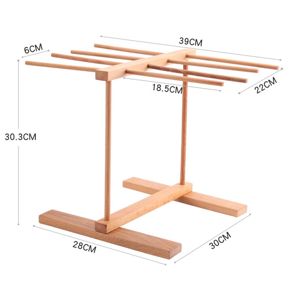Collapsible Wooden Pasta Drying Rack Beechwood Noodle Spaghetti Holder