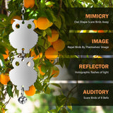 16PCS Bird Repellent Reflective Owl Shaped Bird Repellant with Bells Garden Plant Protector - Front View