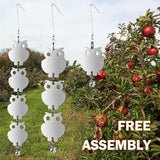 16PCS Bird Repellent Reflective Owl Shaped Bird Repellant with Bells Garden Plant Protector - 45-Degree Angle