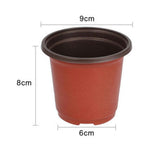 100PCS Plant Flower Pots Plastic Flower Pots Outdoor Living Garden Nursery Seedlings Pot Container - Side View