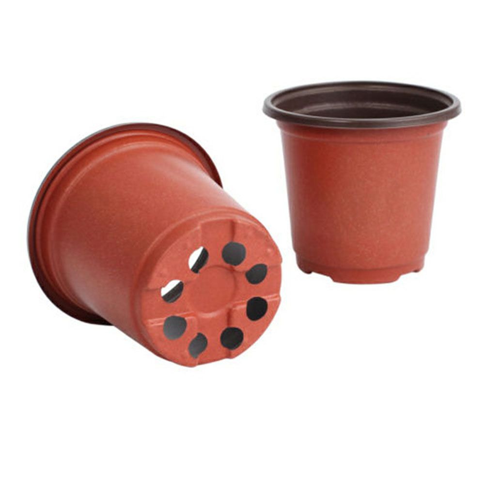 100PCS Plant Flower Pots Plastic Flower Pots Outdoor Living Garden Nursery Seedlings Pot Container