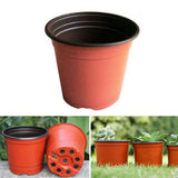 100PCS Plant Flower Pots Plastic Flower Pots Outdoor Living Garden Nursery Seedlings Pot Container - Low Angle