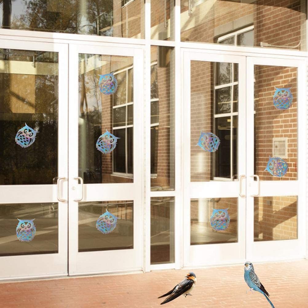 10pcs Anti Collision Alert Stickers Bird Repellent Film Bird Reflective Window Stickers Anti Bird Sticker for Courtyard Window