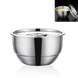 Stainless Steel Steaming Egg Bowls With Lid Anti Scald Food Mixing Bowl DIY Cake Bread Mixer Kitchen Utensil Bowl