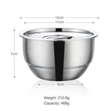 Stainless Steel Steaming Egg Bowls With Lid Anti Scald Food Mixing Bowl DIY Cake Bread Mixer Kitchen Utensil Bowl