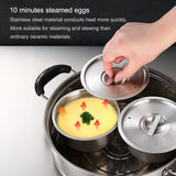 Stainless Steel Steaming Egg Bowls With Lid Anti Scald Food Mixing Bowl DIY Cake Bread Mixer Kitchen Utensil Bowl