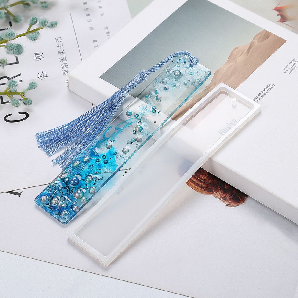Silicone Crystal Epoxy Mold Book Marker DIY Jewelry Making Tool Handcraft Mold