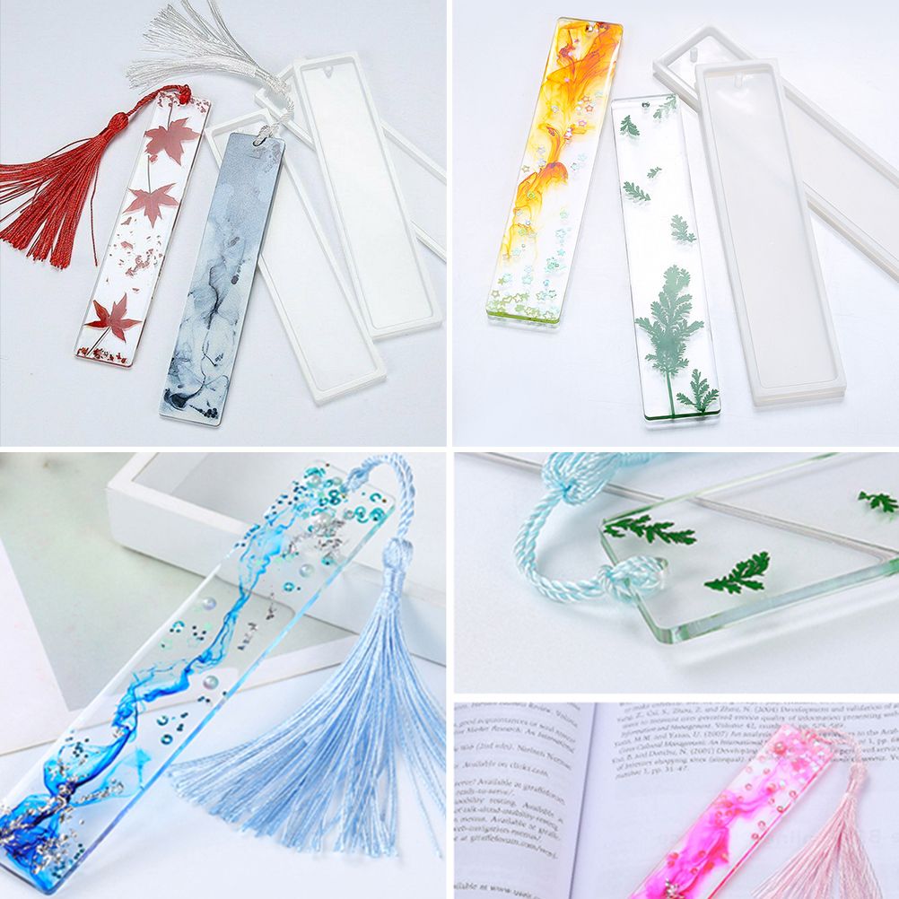 Silicone Crystal Epoxy Mold Book Marker DIY Jewelry Making Tool Handcraft Mold