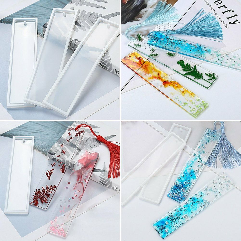 Silicone Crystal Epoxy Mold Book Marker DIY Jewelry Making Tool Handcraft Mold