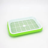 Double Layer Seedling Tray Hydroponic Nursery Tray Garden Seedling Pots - Side View
