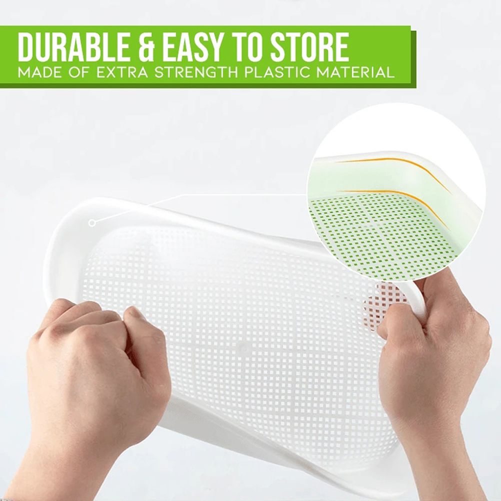 Double Layer Seedling Tray Hydroponic Nursery Tray Garden Seedling Pots