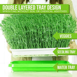 Double Layer Seedling Tray Hydroponic Nursery Tray Garden Seedling Pots - Extra Image