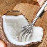 Portable Stainless Steel Coconut Meat Fish Scale Removal Tool Grater Slicing Tool Kitchen Gadgets - Top-Down View