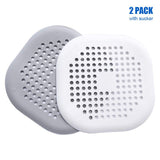 2Pcs Shower Drain Covers Bathtub Drain Hair Catcher Stoppers with Suction Cup for Bathroom Kitchen