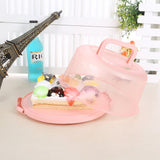 Portable Cupcake Carrier Food Preservation Boxwith Handle Transparent Cake Box