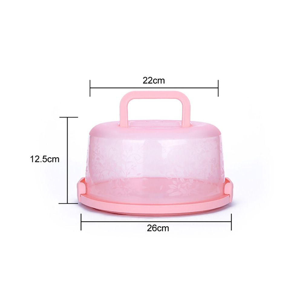 Portable Cupcake Carrier Food Preservation Boxwith Handle Transparent Cake Box