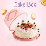 Portable Cupcake Carrier Food Preservation Boxwith Handle Transparent Cake Box
