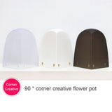Corner Wall Mounted Flowerpot Self Watering Flower Pot Plastic Plant Pot - Side View