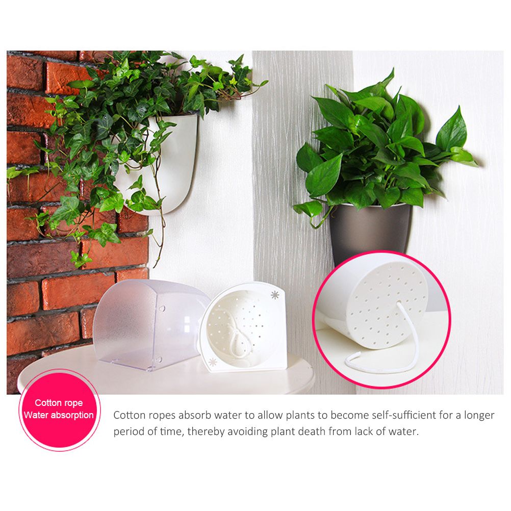 Corner Wall Mounted Flowerpot Self Watering Flower Pot Plastic Plant Pot