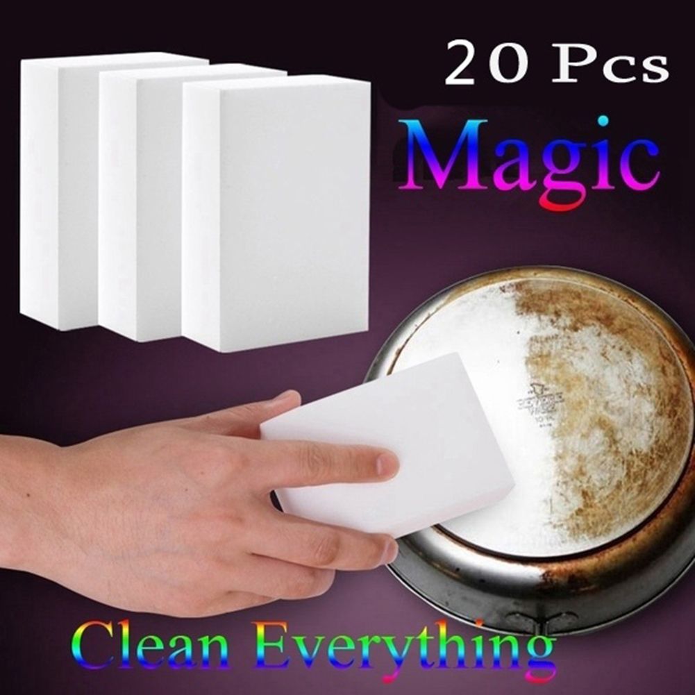 20Pcs Melamine Foam Sponge Erasers Multi Functional Home Cleaning Pads