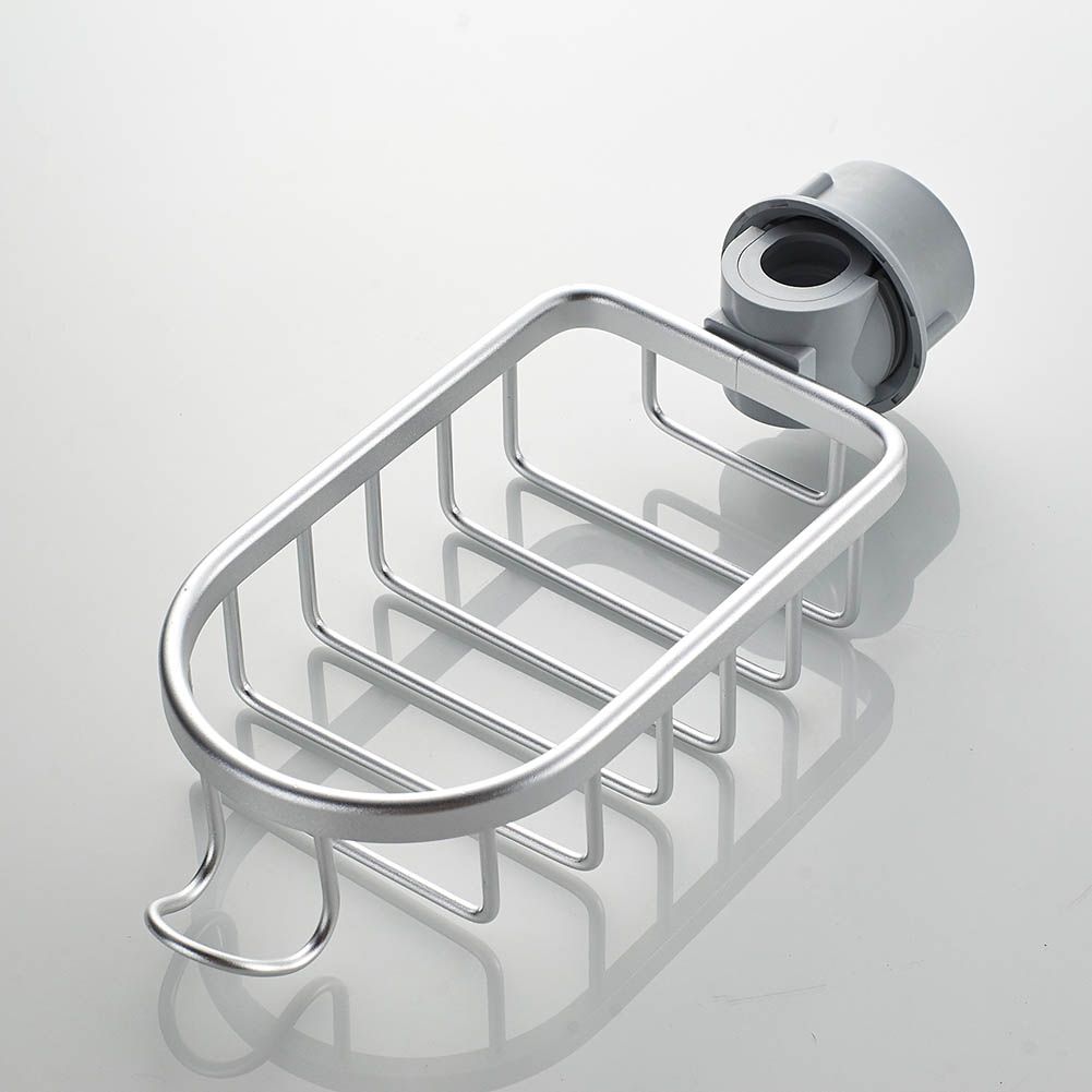 Kitchen Faucet Sponge Holder Stainless Steel Kitchen Sink Caddy Basket Organizer Bathroom Shower Faucet Storage Rack