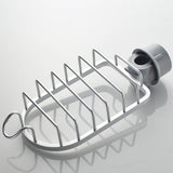 Kitchen Faucet Sponge Holder Stainless Steel Kitchen Sink Caddy Basket Organizer Bathroom Shower Faucet Storage Rack