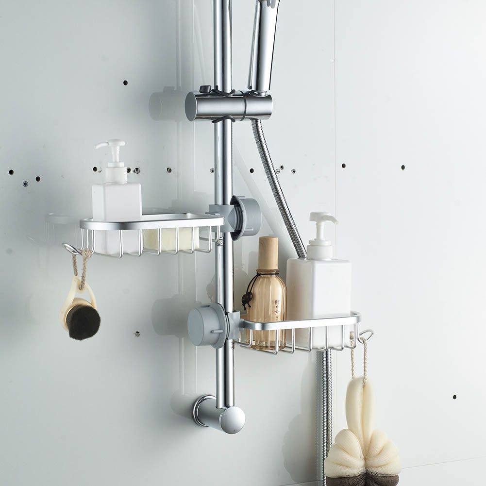 Kitchen Faucet Sponge Holder Stainless Steel Kitchen Sink Caddy Basket Organizer Bathroom Shower Faucet Storage Rack