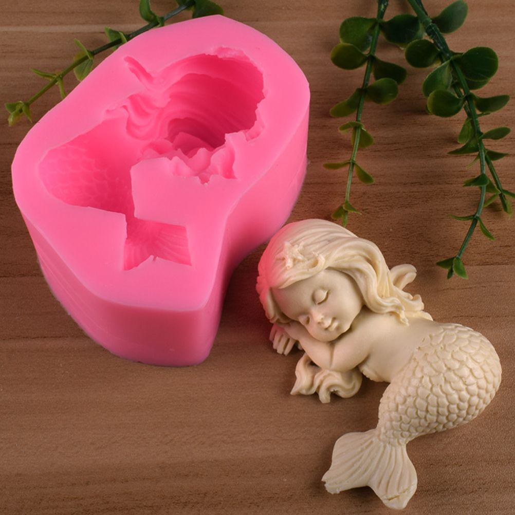 Mermaid Silicone Mold Simulation Mermaid Cake Mold Non Stick Mold