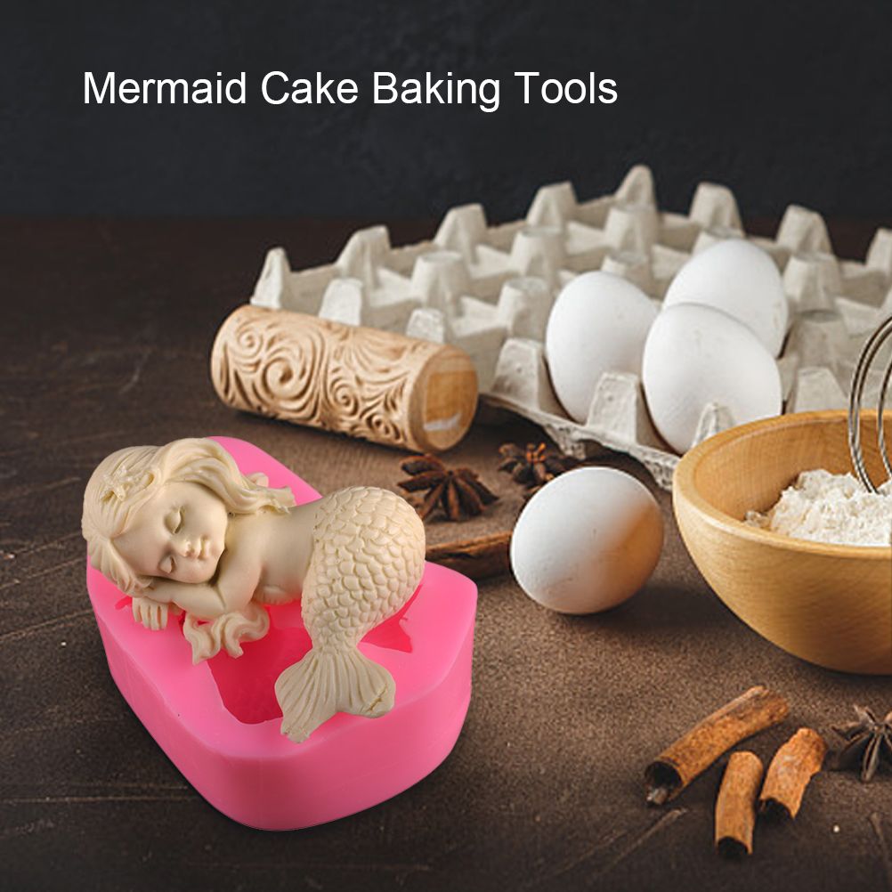Mermaid Silicone Mold Simulation Mermaid Cake Mold Non Stick Mold