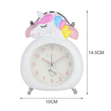 Cute Cartoon Alarm Clock Kids Students Bell Alarm Clock Child Desk Table Clock Night Light Needle Clocks Birthday Gifts